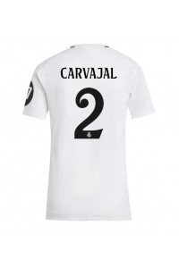 Real Madrid Daniel Carvajal #2 Voetbaltruitje Thuis tenue Dames 2024-25 Korte Mouw